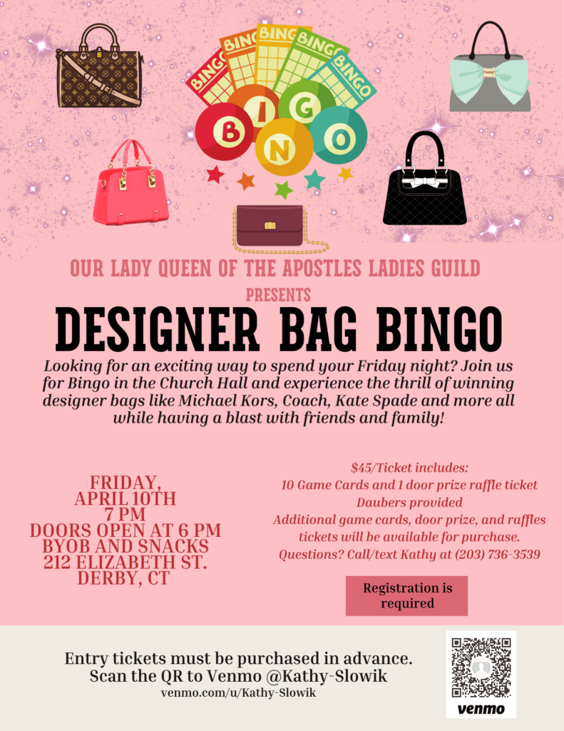 Designer Bag Bingo   April 10, 2026